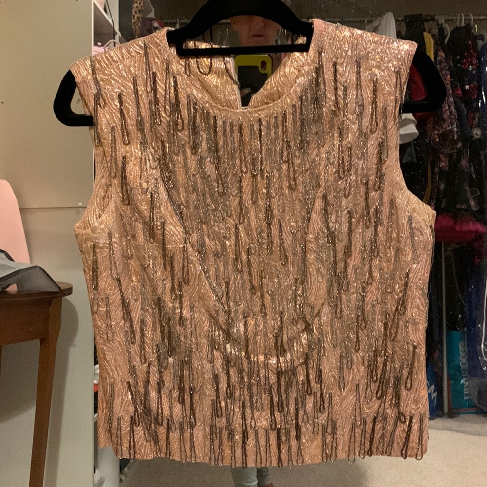 Vintage handmade beaded top its size 10 or large